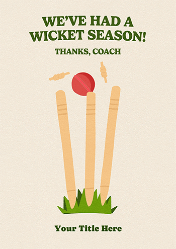 Wicket Season Cricket Card